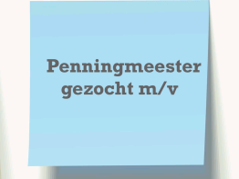 penningmeester gezocht